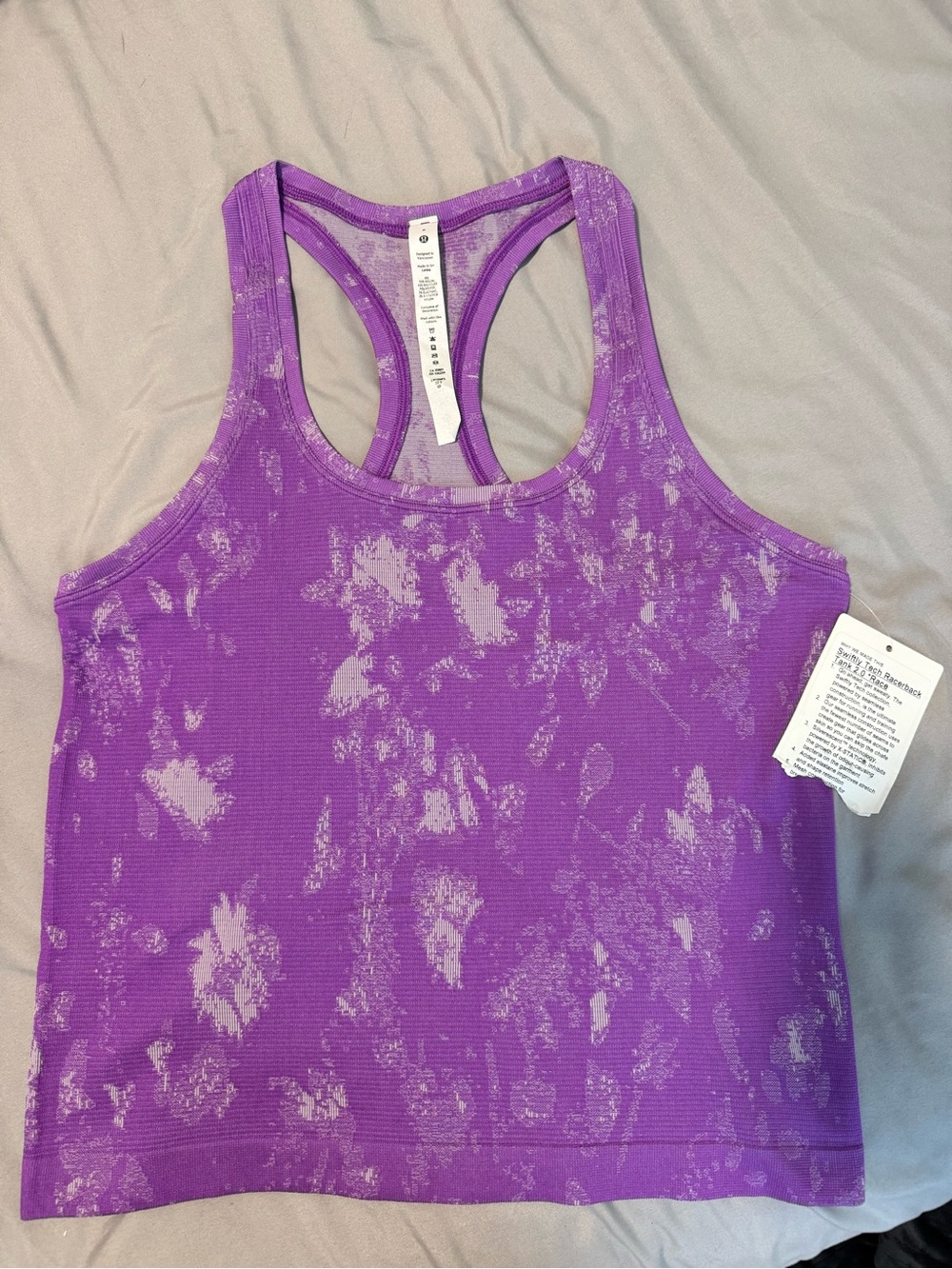 lululemon athletica Purple Tie-Dye Racerback Tank